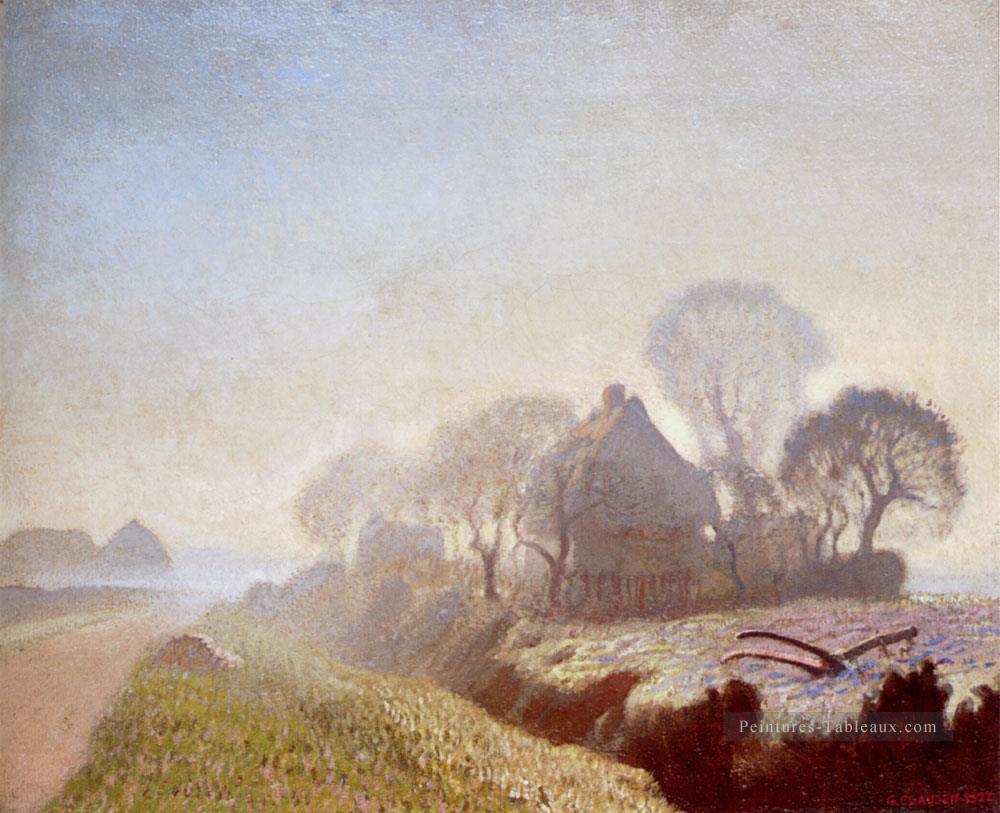 Matin En novembre paysage moderne Impressionniste Sir George Clausen Peintures à l'huile